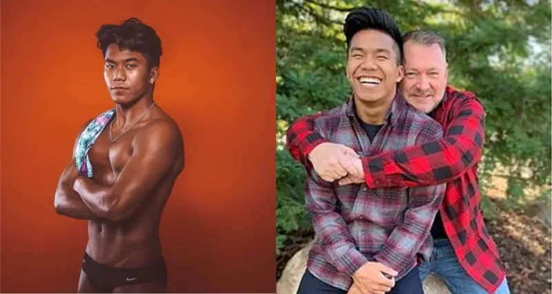 ▲美國泳將喬丹原本是柬埔寨孤兒，被同性戀父親單獨撫養後健康地長大並代表國家爭光。（圖／翻攝自臉書）