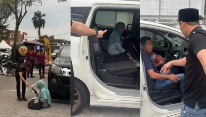 ▲馬來西亞一名華裔穆斯林網紅當街揭穿集團操控老人乞討的真相。（圖／翻攝自TikTok）