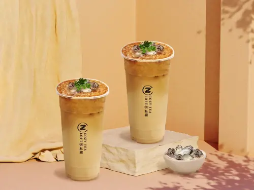 ▲COZY TEA御私藏蚵仔麵線鮮奶茶「純屬愚人節玩笑」。（圖／COZY TEA提供）