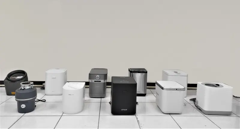 ▲標準局表示，「廚餘機」雖非屬應施檢驗商品範圍，但經查核過品質項目全數符合規定，而有4產品中文標示不合格。（圖／標準局提供）