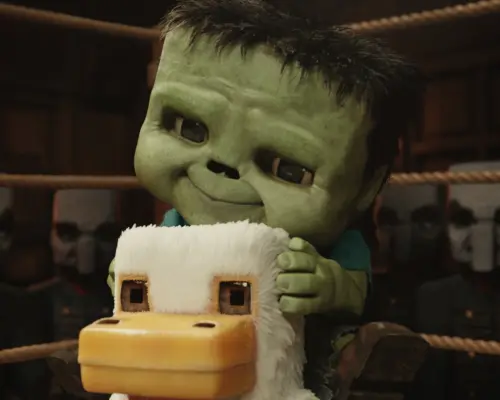 ▲《MINECRAFT 麥塊電影》出現許多難得一見的方形生物，是片中一大看點。（圖／華納兄弟提供）