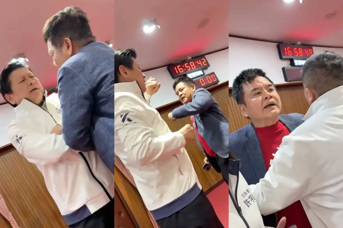 ▲綠委莊瑞雄和傅崐萁差點起衝突。（圖／徐巧芯提供）