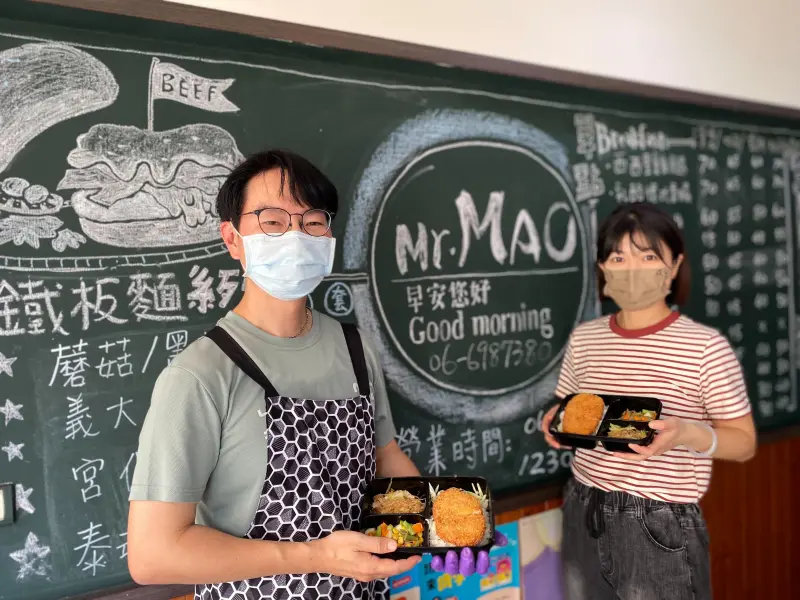 ▲即日起至114年11月30日，只要在用餐前5個工作日，上網站填寫訂購資料，店家用循環容器裝餐點後送餐。（圖／南市府環保局）