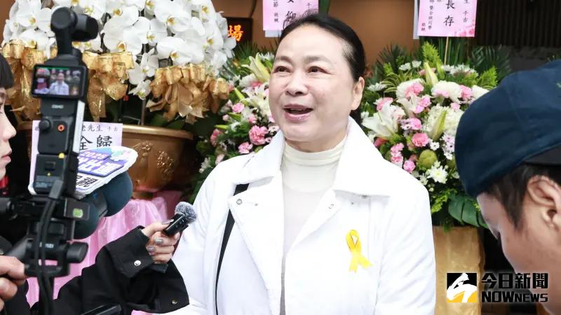 ▲知名攝影師林贊庭因心臟病辭世，今（2）日舉行告別式，金馬主席李屏賓現身送行，陸小芬（如圖）也回憶林贊庭生前為人，坦言對方慈悲又刻苦耐勞，就像是一尊菩薩。（圖／記者吳翊緁拍攝）