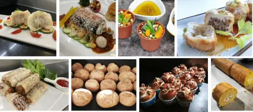 ▲在佛大師生引導帶領下，家庭成員共同實作蔬食料理。（圖／龜馬山紫皇天乙真慶宮提供）