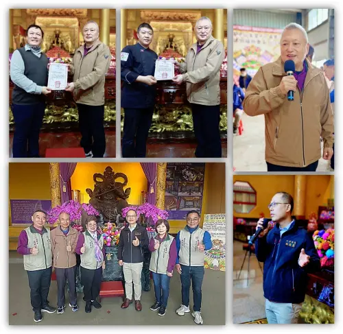 ▲「百膳孝為先、食蔬耕福田、美味愛無限」跨領域執行團隊。（圖／龜馬山紫皇天乙真慶宮提供）