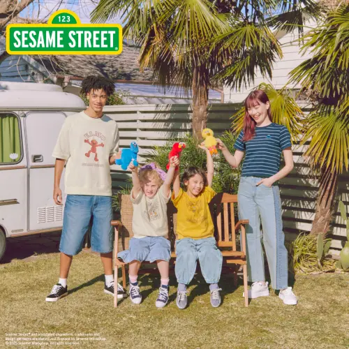 ▲GU聯名《SESAME STREET芝麻街》聯名系列。（圖／GU提供）