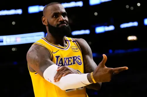 ▲湖人上半場就打得太過放鬆，LeBron James上半場只出手4次，打得有點懶散。（圖／美聯社／達志影像）