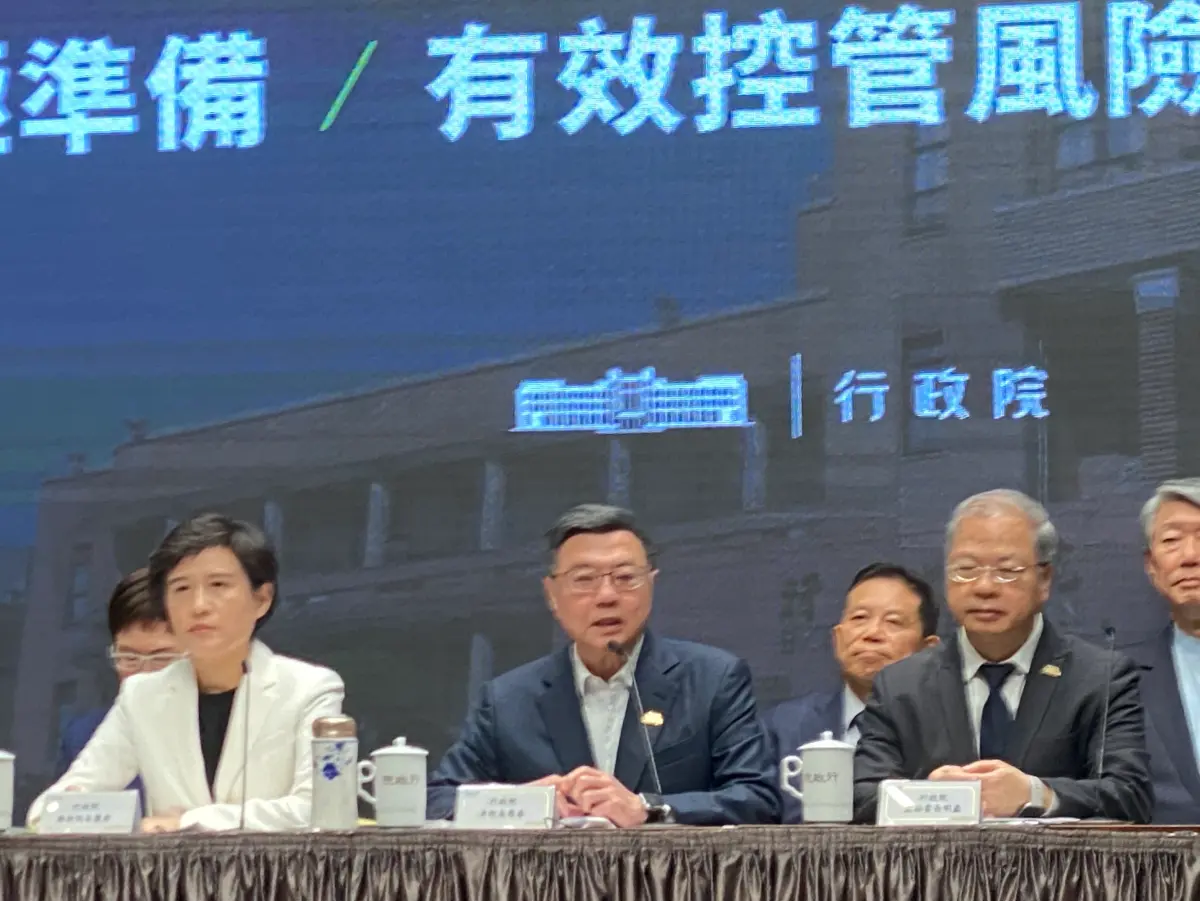 ▲全球股市因川普關稅政策遭血洗，卓榮泰呼籲國人要有心理準備「面對一場震撼」。（圖／記者陳威叡攝，2025.04.04）