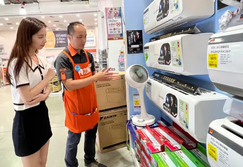 ▲特力屋公開銷售TOP 3冷氣機種，網路口碑好評的三菱重工空調排第3名，冠軍是禾聯。（圖／特力屋提供）