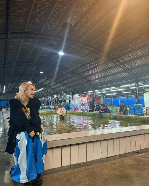 ▲倖田來未發出許多在台灣旅遊的照片，其中她還到釣蝦場體驗釣蝦的樂趣。（圖／倖田來未 IG）