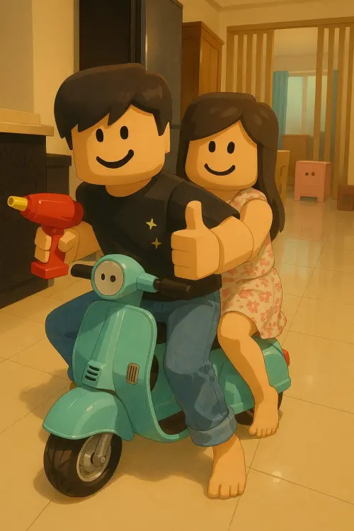 ▲指令:製作成「Roblox」風格。(圖/ChatGPT生成) ▲指令:製作成「Roblox」風格。(圖/ChatGPT生成)