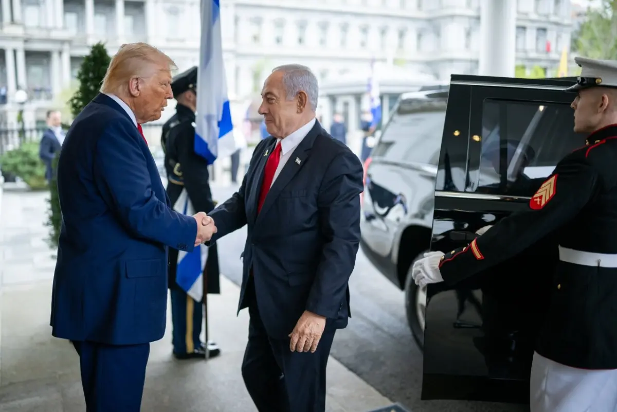 ▲美國總統川普7日在白宮與以色列總理尼坦雅胡會面。 (圖:X@WhiteHouse)