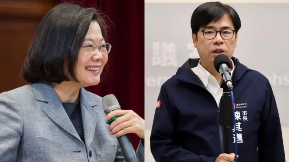 ▲前總統蔡英文（左）、高雄市場陳其邁（右）。（圖／翻攝自蔡英文臉書、高市府提供）