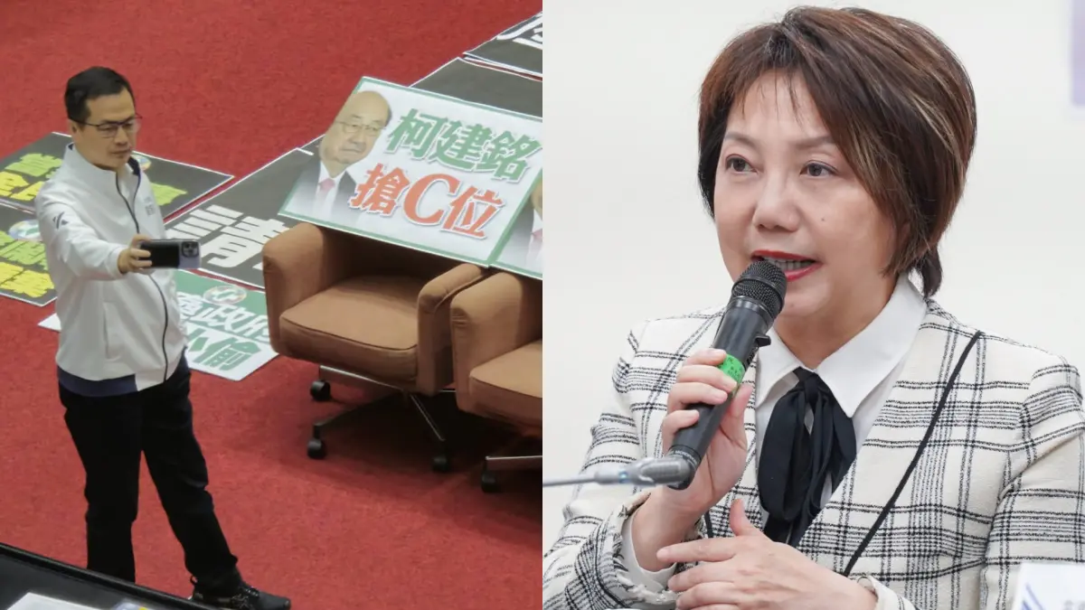 ▲羅智強與「柯建銘搶C位」手板合照，范雲狠酸他怎麼還有臉罵別人？（圖／翻攝自范雲臉書）