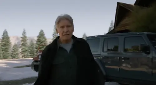 ▲哈里遜福特在廣告中大談自由。（圖／翻攝至吉普車廣告）