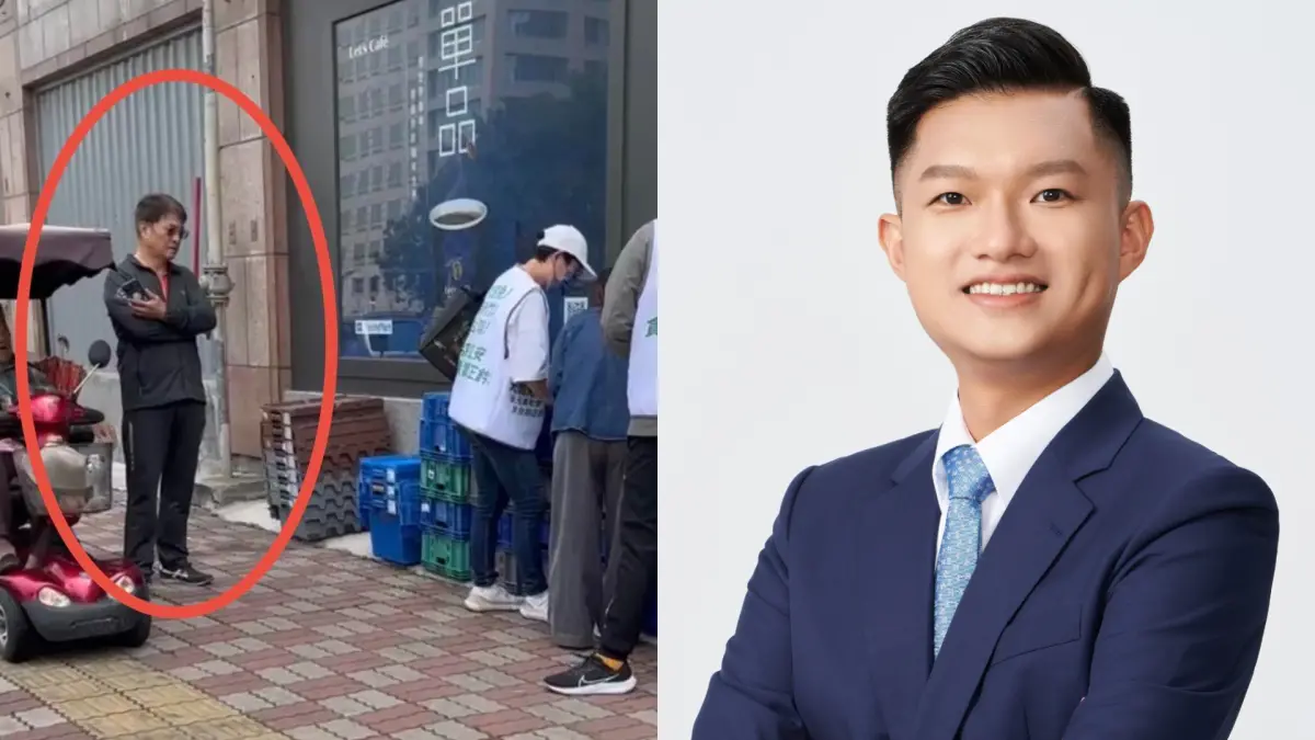 ▲新竹市雙罷志工8日上午在新源市場進行罷免連署，傳遭到竹市武功里的里長陳海鋒鬧場恐嚇。（圖／翻攝自戴振博臉書）