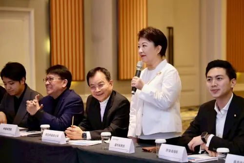 ▲盧秀燕和立法院財委會碰面時，公開呼籲銀行不要抽銀根。（圖／台中市政府提供，2025.04.09）