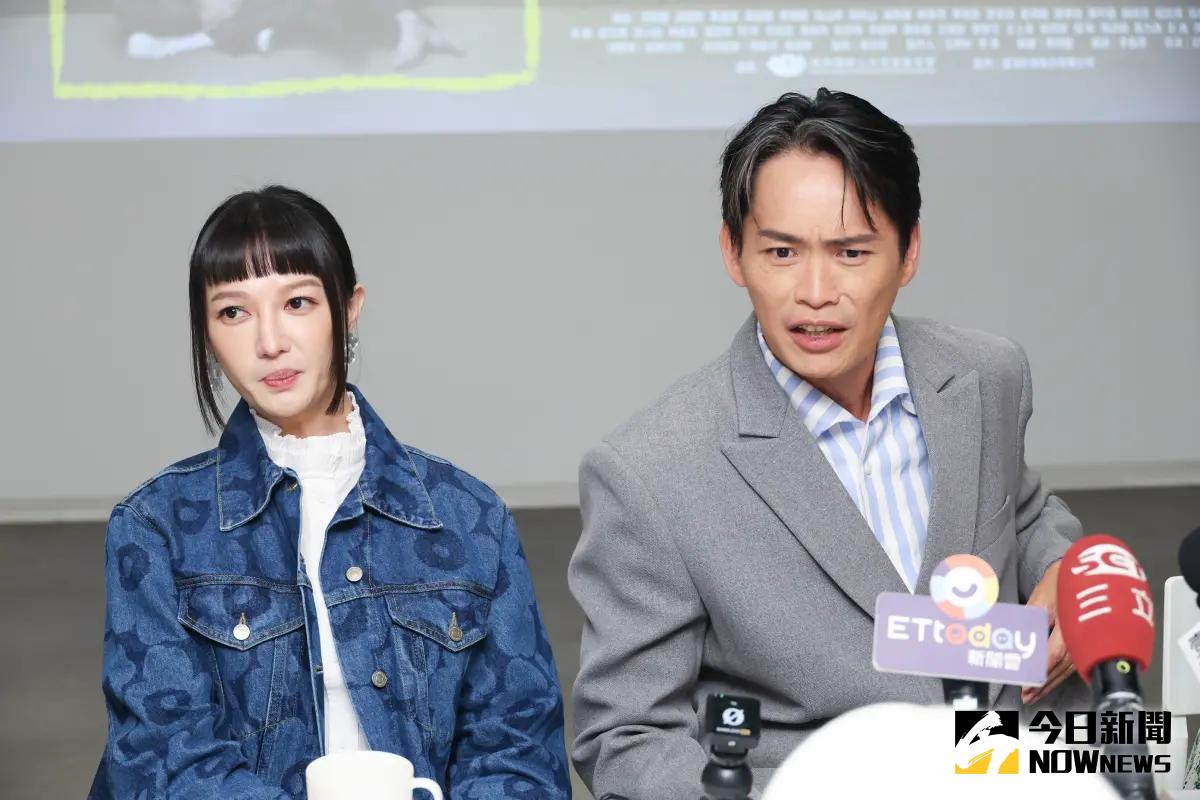 ▲黃鐙輝（右）說剛結婚前一兩年，因為受不了岳母太會花錢，對老婆萁萁說「這樣我們可能會離婚」。（圖／記者陳明安攝）