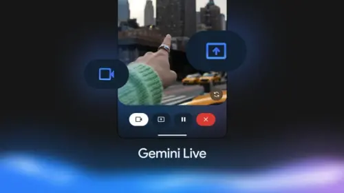 ▲可透過相機與螢幕畫面分享，與 Gemini Live 互動。（圖／官方提供）