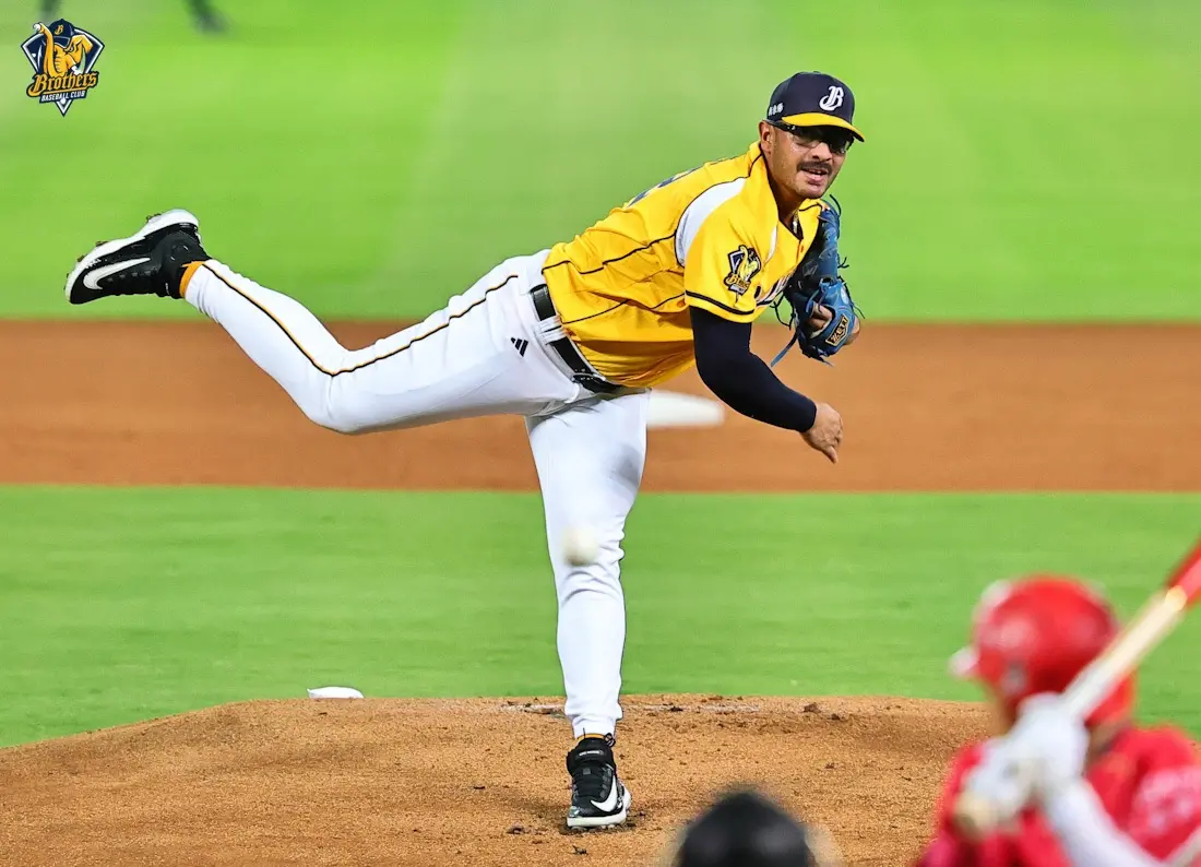 ▲中信兄弟羅戈面對味全龍投7局失1分，最後無關勝敗。（圖／中信兄弟提供）