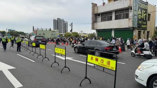 ▲大甲媽前幾天繞境南下時，彰化警方在省道台一線設改道牌。（圖／翻攝彰化縣警察局彰化分局粉專，2025.04.10）