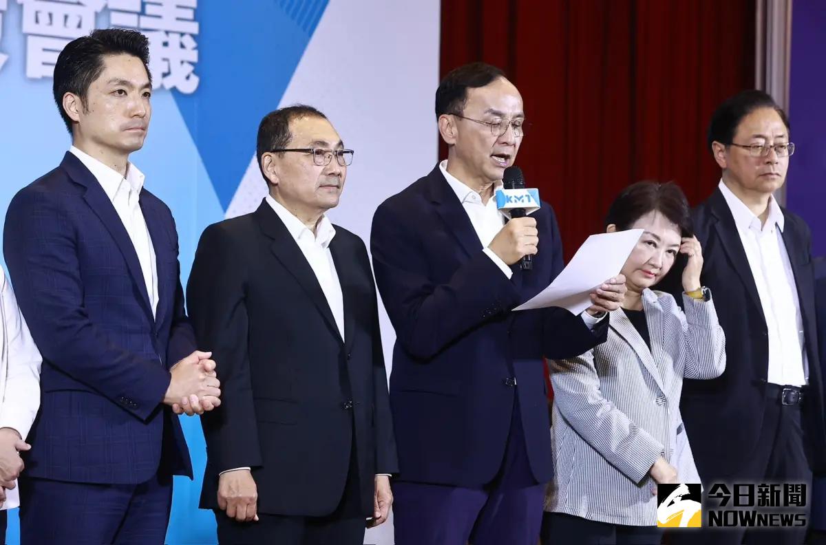 ▲國民黨今晚召開縣市長聯合對策會議。（記者葉政勳攝，2025.04.10）