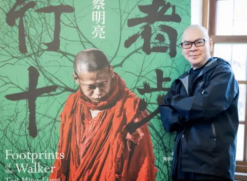 ▲蔡明亮出席「 行者十步」馬拉松放映計畫記者會，透露《行者》系列電影還要繼續拍。（圖／汯呄霖電影提供）