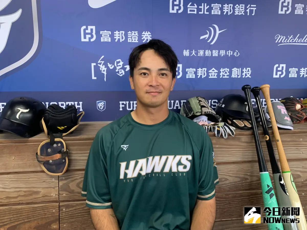 ▲台鋼雄鷹郭阜林休賽季減重10公斤，新賽季也有加練外野的想法。（圖／記者陳柏翰攝）