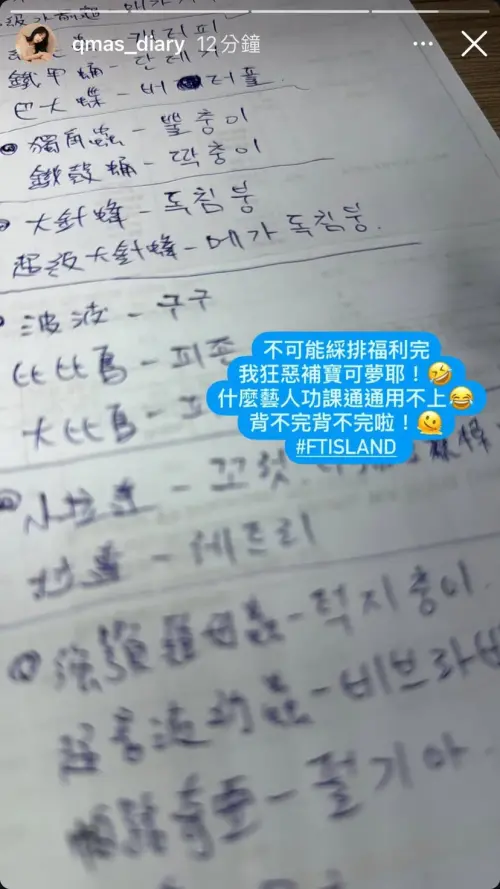 ▲演唱會的口譯老師彩排結束後在社群崩潰發文，表示沒想到居然要惡補寶可夢的名字。（圖／@qmas_dairy IG）