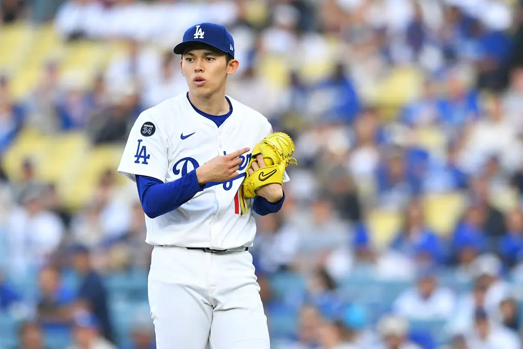 ▲洛杉磯道奇於4月12日（台灣時間13日）在主場迎戰《芝加哥小熊》，最終以0：16慘敗收場，創下本季主場首場敗戰。不過，儘管比分懸殊，道奇先發投手佐佐木朗希（Roki Sasaki）卻是少數亮點之一。（圖／美聯社／達志影像）