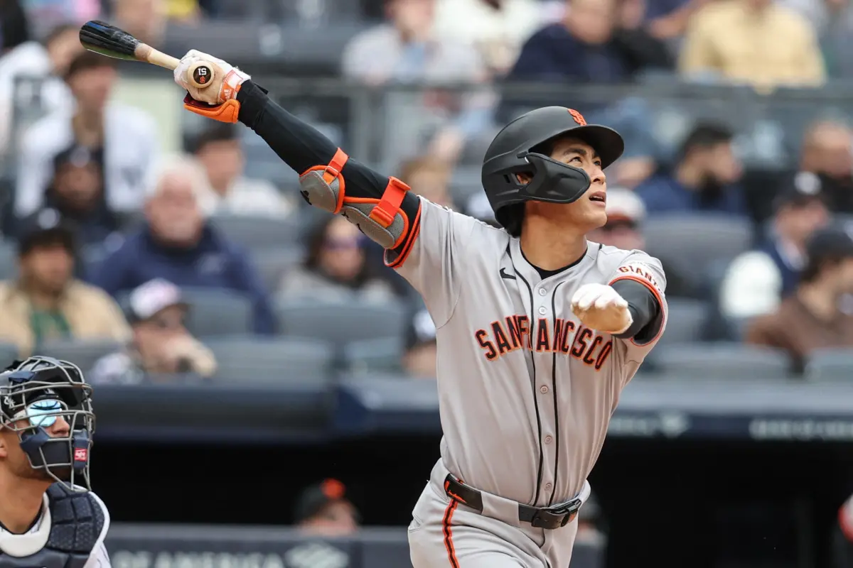 ▲「韓國一朗」李政厚在洋基球場火力大爆發，單場雙響砲貢獻4打點，寫下生涯首次雙響紀錄，三連戰累積3轟，助巨人以5：4險勝洋基。（圖／路透／達志影像）