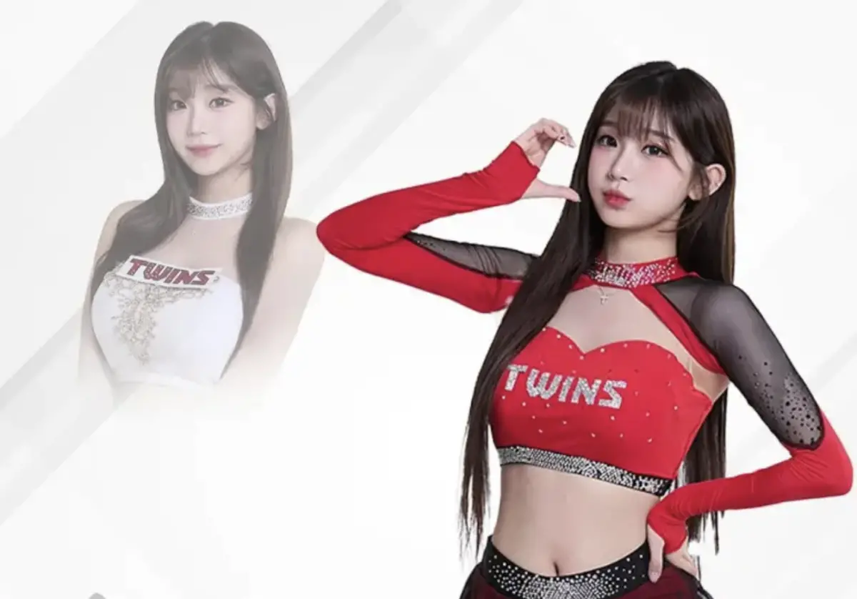 ▲李珠珢穿著露出小蠻腰的啦啦隊制服，遭到韓國球迷抱怨，「也太像陪酒裝了，棒球場又不是KTV包廂」。（圖／@jungenter IG）