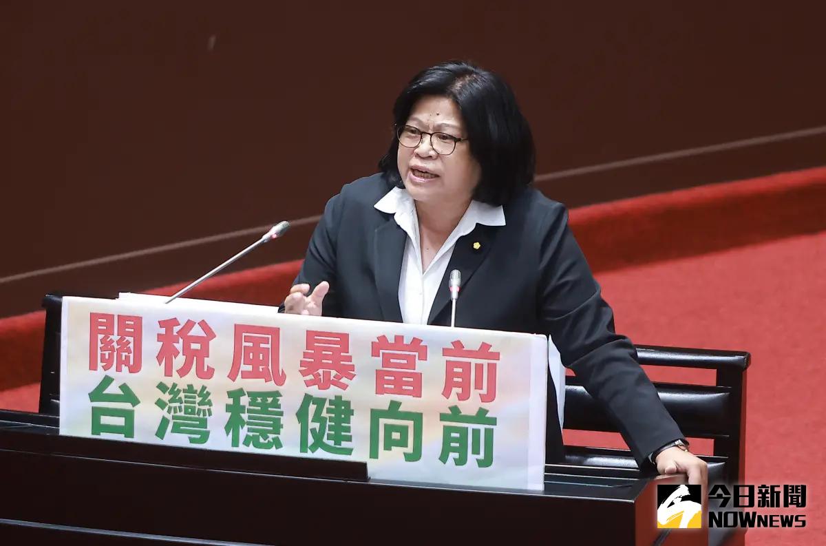 ▲王美惠與綠委提案新增曾任政務副首長以上特任官、簡任13職等以上或中校，若有效忠中國行為，可依法剝奪退休金，卻遭藍營提案封殺，無法進入委員會討論。（圖／記者葉政勳攝）