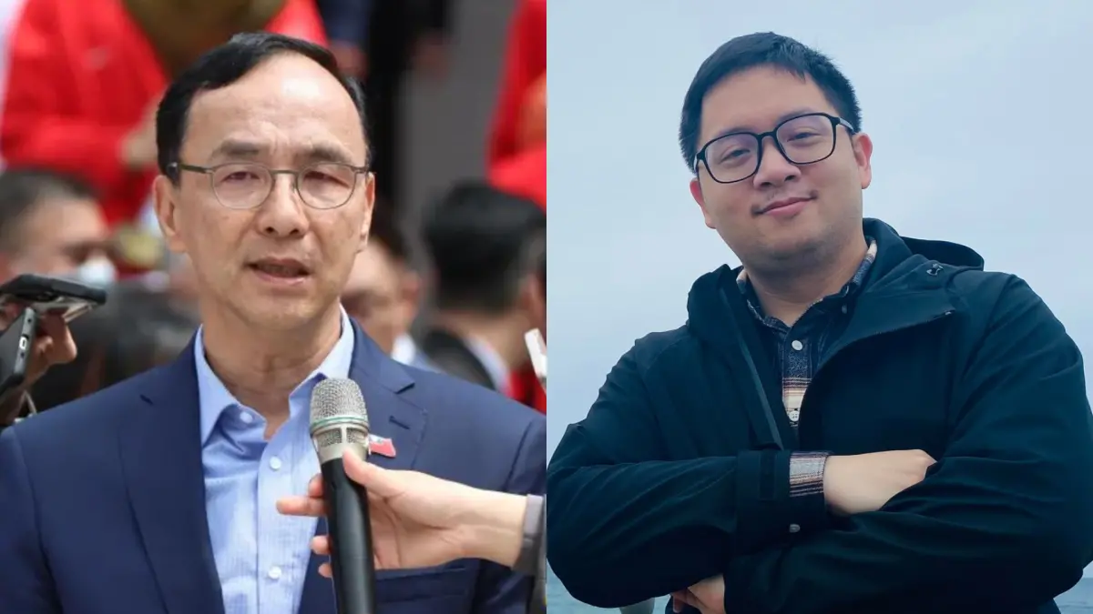 ▲國民黨主席朱立倫（左）、政治工作者周軒（右）。（圖／NOWnews資料照、翻攝自周軒臉書）