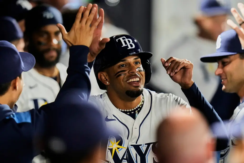 ▲光芒菜鳥Kameron Misner敲出雙響砲。（圖／美聯社／達志影像）