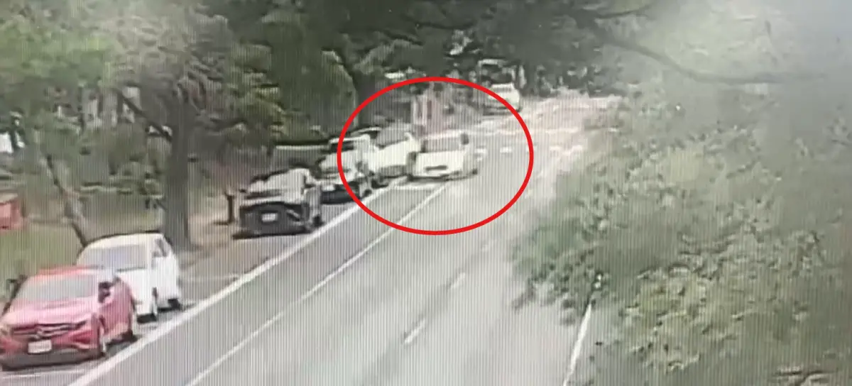 ▲台南一名吳姓男子酒駕上路，擦撞2車後，他下車查看後竟棄車逃逸，民眾當場目擊叫他也不理，依然逕自離開，走了200公尺後，被警方逮捕。（圖／警方提供）