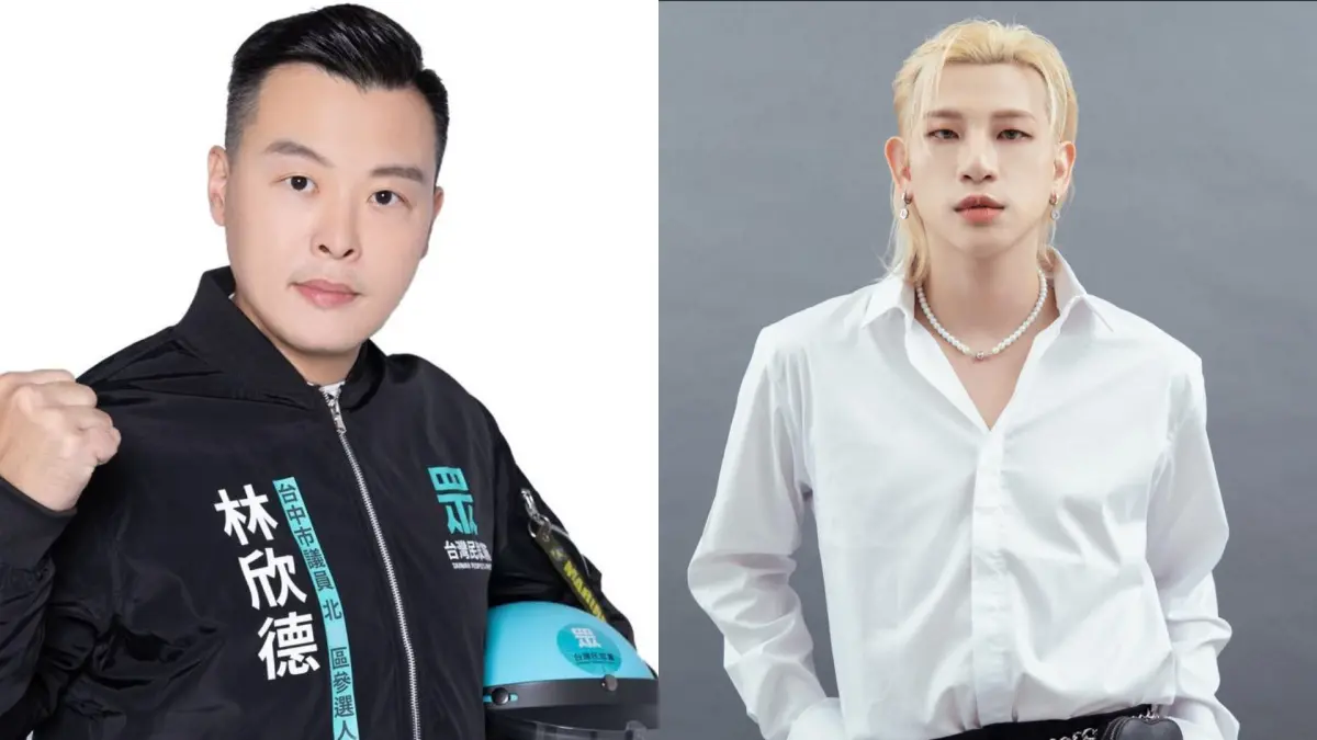 ▲台中市北屯區民眾黨議員提名人林欣德（左）嗆嘻小瓜（右）不男不女，遭網友圍剿。（圖／翻攝自林欣德、嘻小瓜臉書）