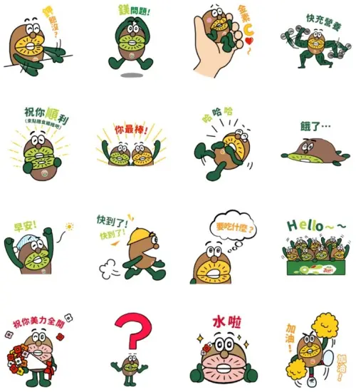 ▲LINE免費貼圖「Zespri為你快充營養每一天!」。(圖/取自LINE) ▲LINE免費貼圖「Zespri為你快充營養每一天!」。(圖/取自LINE)