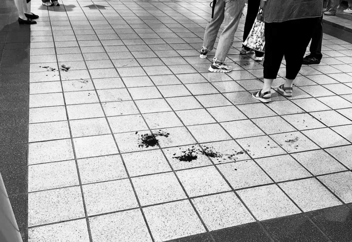 ▲台北捷運石牌站下班時間發生隨機砍人案，警方獲報到場立即將嫌犯逮捕。(圖／翻攝cpy0314@threads）