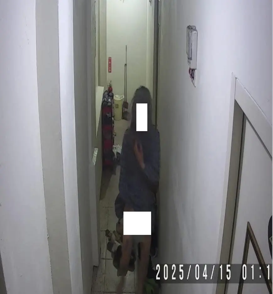 ▲台中潭子一名32歲施姓男子扮女裝闖入出租套房，偷女性內衣褲洩慾，竟向警方供稱「壓力大才犯案」。（圖／警方提供）
