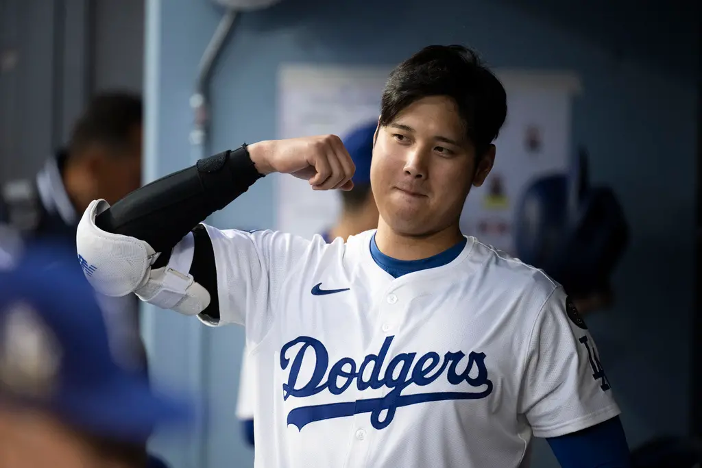 ▲日本球星大谷翔平擔任先發第一棒、指定打擊，第三局以四壞球保送上壘後，成功盜上二壘，完成本季第5次盜壘，同時達成大聯盟生涯第150次盜壘。他也成為繼鈴木一朗之後，第二位達成此里程碑的日本球員。（圖／美聯社／達志影像）