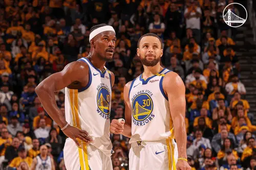 ▲Stephen Curry和Jimmy Butler，就像灣區的「蝙蝠俠和羅賓」，兩人合計砍下74分，帶領勇士走出刀山血海，重回季後賽。（圖／取自金州勇士X）