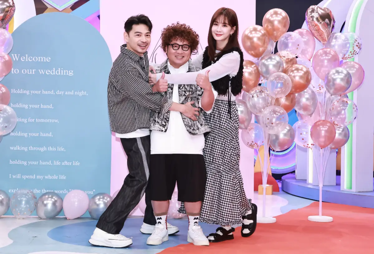 ▲納豆（中）將與依依在5月25日補辦婚禮，席開50桌，阿Ken表示紅包一定包到他滿意，安心亞則想去分享他們的喜氣。（圖／記者吳翊緁攝）