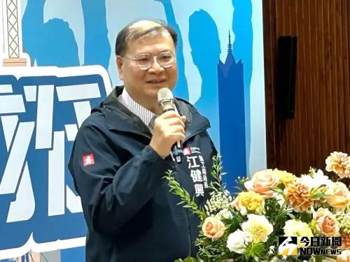 ▲高雄市政府勞工局局長江健興致詞。(圖／記者黃守作攝，2025.04.16)