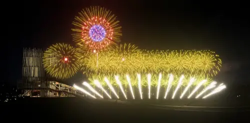 ▲300秒的煙火秀以五大篇章「新生、旅程、色彩、融合、展望」演繹藝術啟航的歷程。