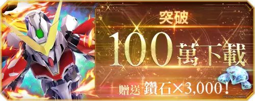 ▲100萬下載達成紀念禮物。