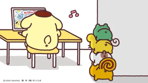 ▲布丁狗家族屁股上都會有「米」字標誌。（圖／@purin_sanrio X）