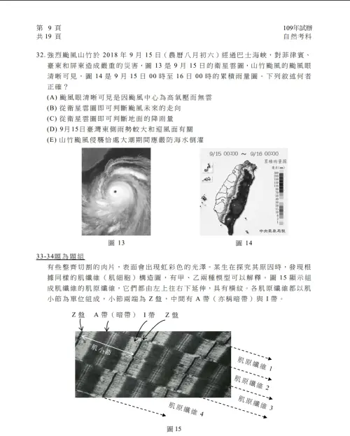 ▲大學入學考試中心109年試辦考試自然科試題中，就有出現肉片虹彩現象。（圖／大學入學考試中心）