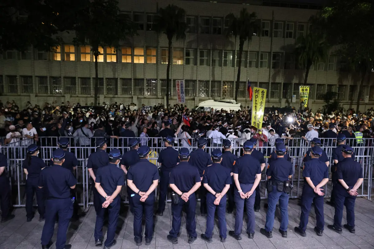 ▲國民黨今天集結北檢抗議。（圖／《今日新聞NOWnews》攝影中心）
